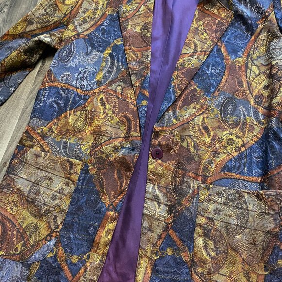 Binder Sportswear Boston Vintage Blazer Colorful One Button Size 10 - Picture 6 of 7